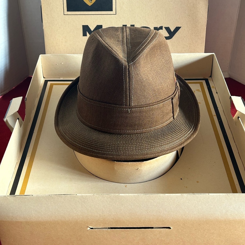 Vintage Mallory Stetson Fedora Hat.  Size 6 7/8